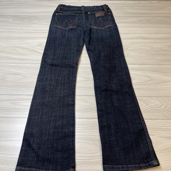 Wrangler Retro Slim Boot Dark Wash Western Cowboy Jeans Boy’s Size 12 Reg - Picture 4 of 12